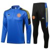 Manchester United Champions League Trainings Sweatshirt Pak Kwart-Zip 2021-22 Blauwe